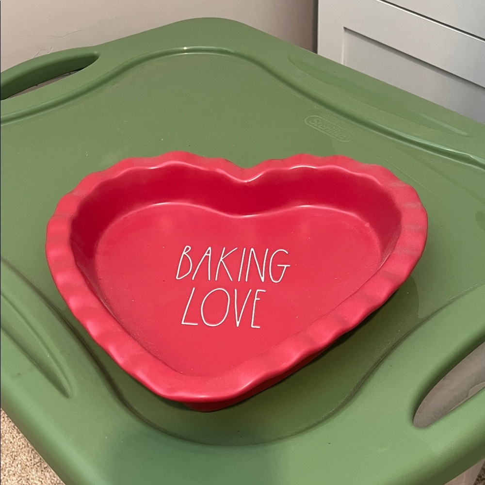 Rae Dunn Heart Baking Dish  “baking love”